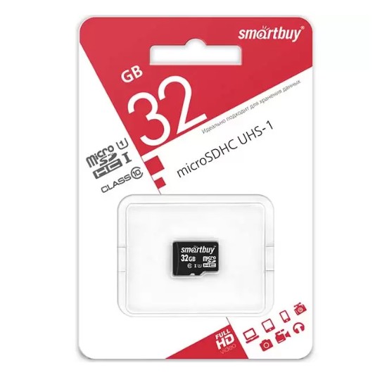 Карта памяти Smartbuy microSDHC Class 10 UHS-I 32GB (SB32GBSDCL10-00)