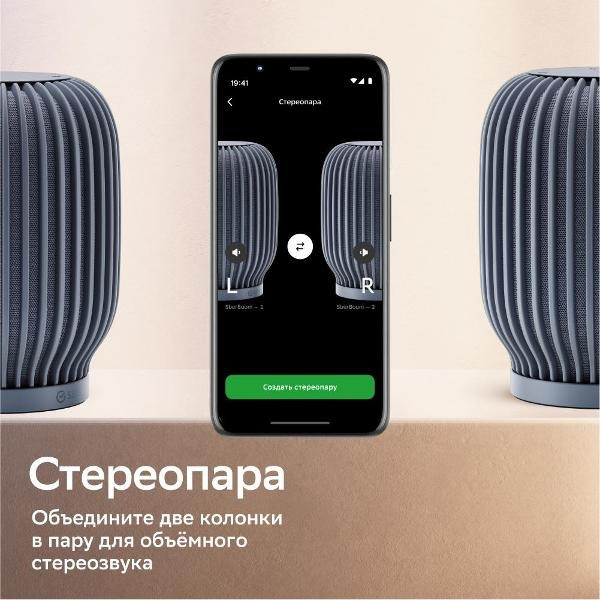 Умная колонка Sber SberBoom с семейством виртуальных ассистентов Салют (SBDV-00090) Silver